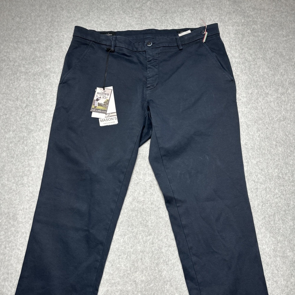 Mason's Forte Del Marmi Golf Chino Pants Navy Blue Stretch Men's US Sz 37x35 NEW